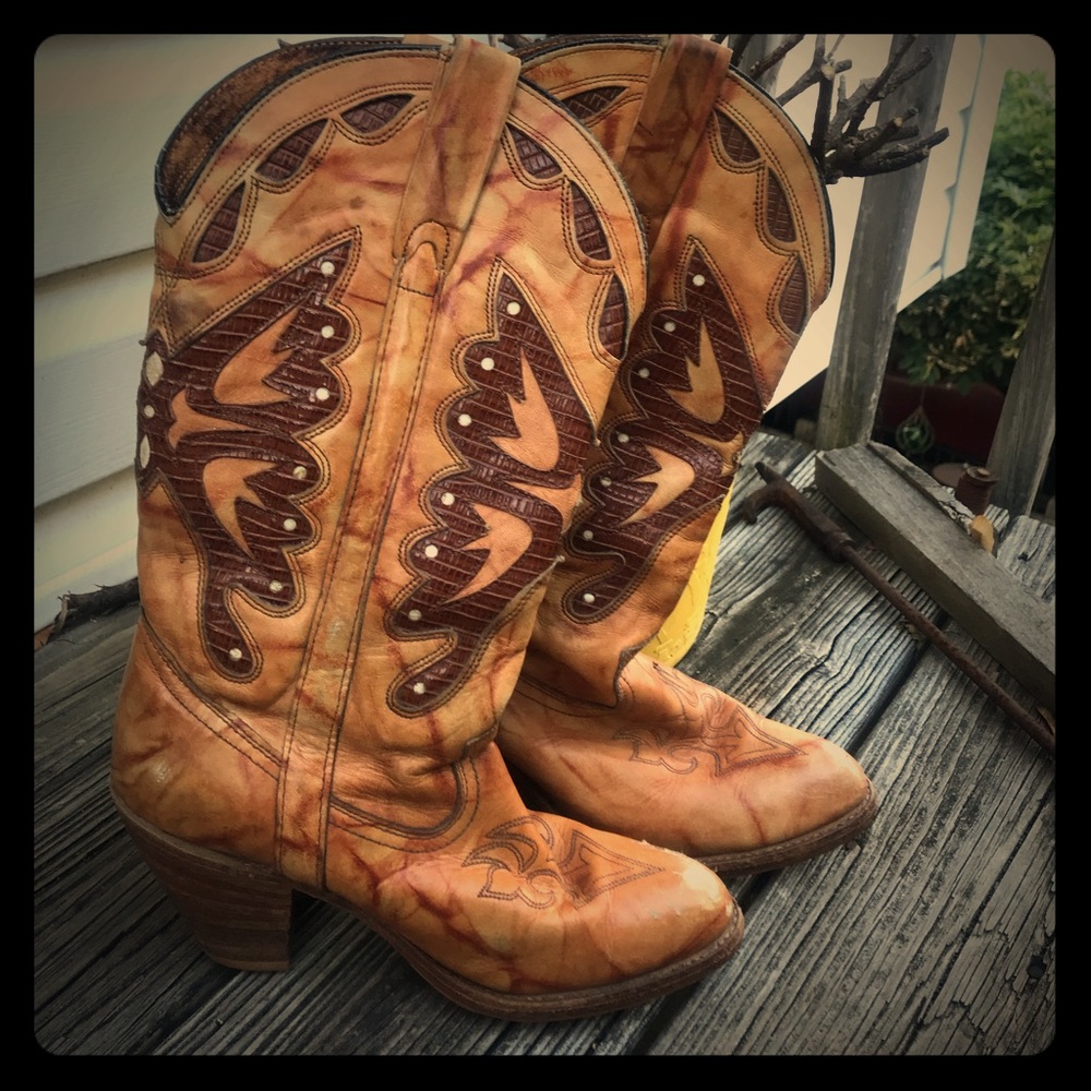Authentic leather Cowboy (cowgirl) Western boots